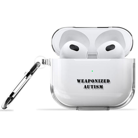 Weaponized Autism Airpods 3 Clear Case